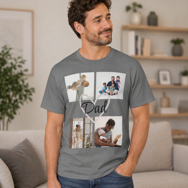 Camiseta do Dia dos Pais com Foto & Texto Personal (Criador carregado)