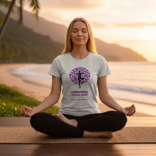 Camiseta do Dia Internacional do Yoga - Pose da Ár