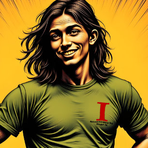 Camiseta do Dia Nacional dos Imigrantes da Letra E