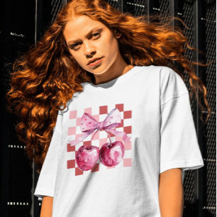 Camiseta do dia T do Namorados de Cherry para