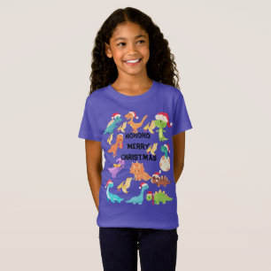 Camiseta do Dinossauro de Natal Feliz