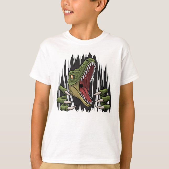 Camiseta do Dinossauro Irritado (Frente)