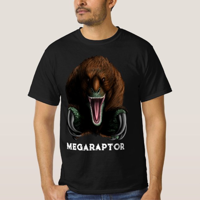 Camiseta do dinossauro Megaraptor (Frente)