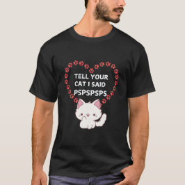 Camiseta do dono do gato - Gato engraçado dizendo