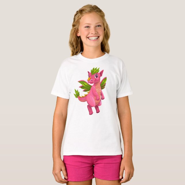 Camiseta do Dragão Rosa (Frente Completa)