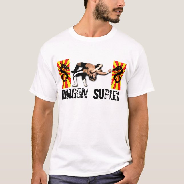 Camiseta do Dragão Suplex (Texto Preto) (Frente)