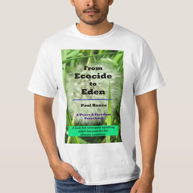 Camiseta Do Ecocide à Camisa-Algodão do Homem Éden (Frente)