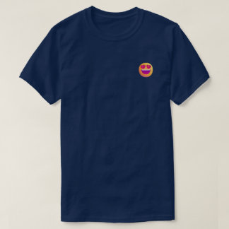 Camiseta do Emoji de Rosto Sorridente com Olhos de