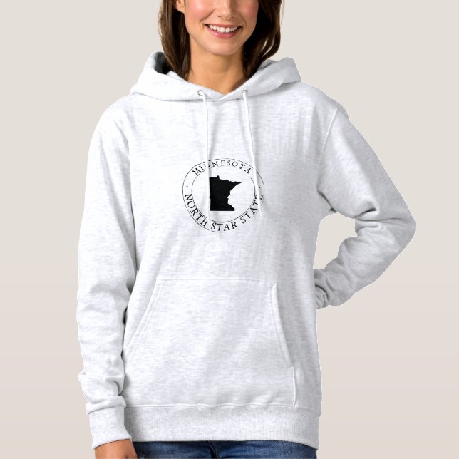 Camiseta do Estado de Minnesota com Capuz (Frente)