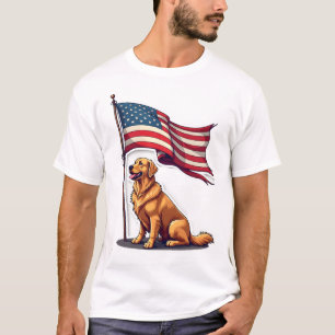Camiseta do Estandarte da Parada do Golden Retriev