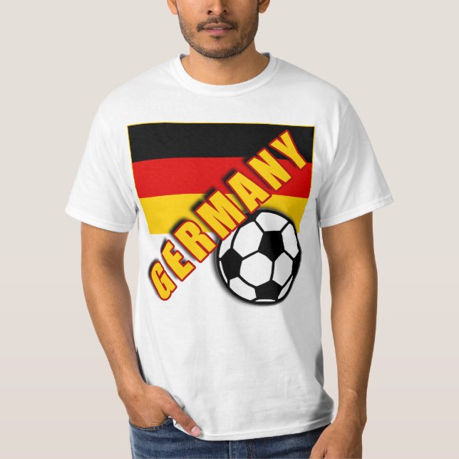 Camiseta do fã de futebol do mundo de ALEMANHA (Frente)