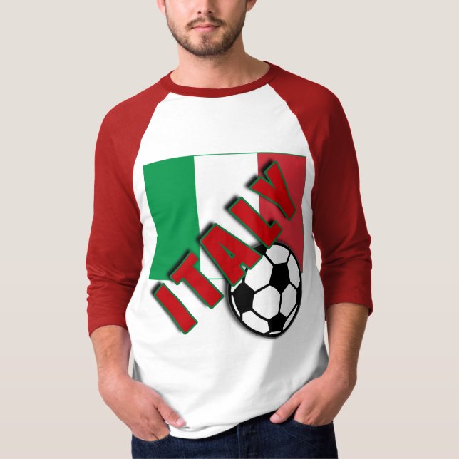 Camiseta do fã de futebol do mundo de ITALIA (Frente)