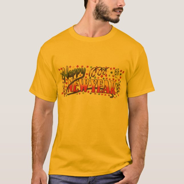 Camiseta do feliz ano novo (Frente)