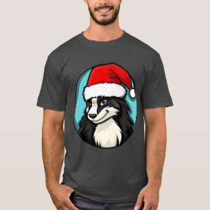 Camiseta do gambá Papai Noel