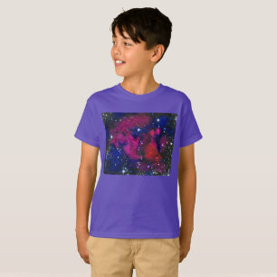 Camiseta do garoto da matéria escura