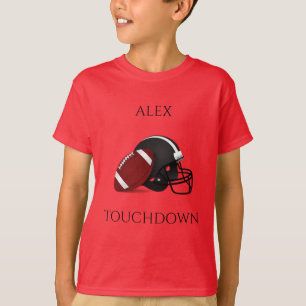 Camiseta do garoto FOOTBALL, nome personalizado.