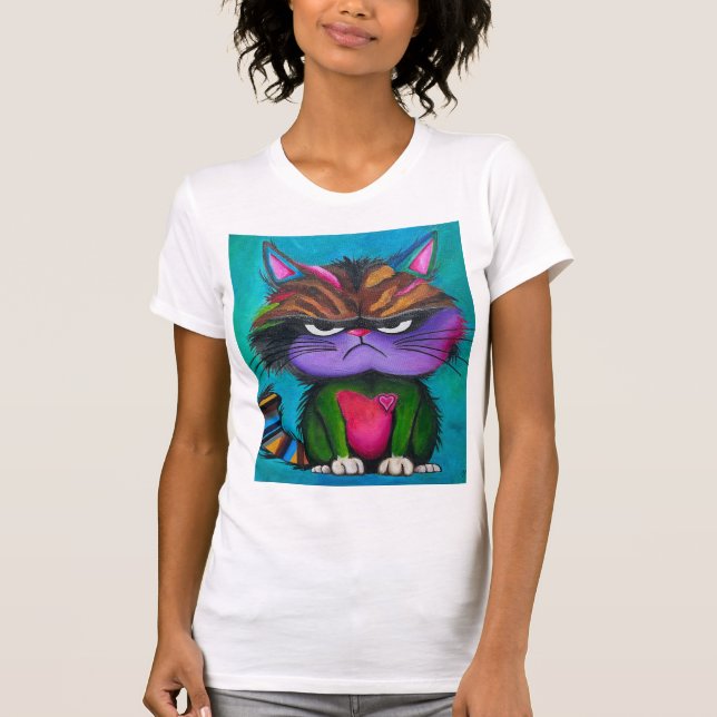 Camiseta do Gato Mal-humorado (Frente)