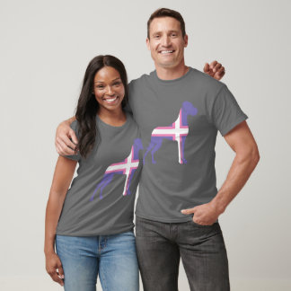 Camiseta do Grande Dane Roxo
