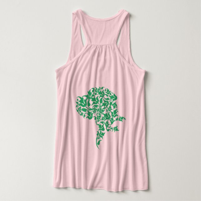 Camiseta do Grande Danês Floral (Verso do Design)