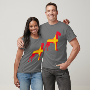 Camiseta do Grande Dano de cor vermelha