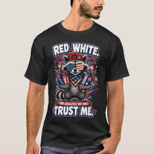 Camiseta do Guaxinim de Fogos de 4 de Julho