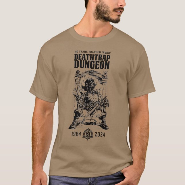 Camiseta do guerreiro do esqueleto Dungeon (Escuro (Frente)