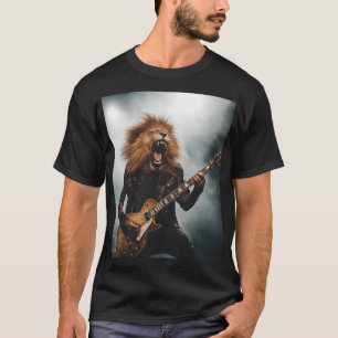 Camiseta do Guitarrista do Leão Rugindo Solo Desfi