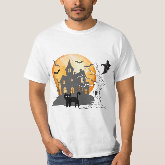 Camiseta do Halloween Men | Halloween Spooky Vibes (Frente)