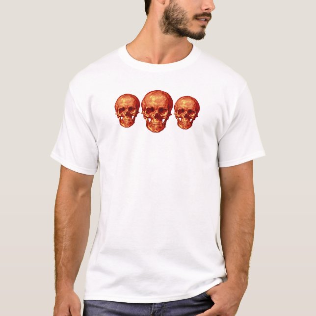 Camiseta do Halloween Skull (Frente)