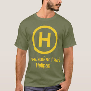 Camiseta ⚠ do Helipad no idioma tailandês ⚠