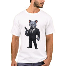 Camiseta do Herói de Ação do Bulldog Britânico Jas