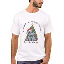Camiseta do Hipopótamo Bebê de Natal