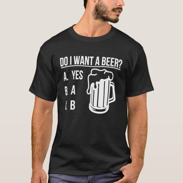 Camiseta Do i want a beer Green Lucky Shamrock St Patrick's (Frente)