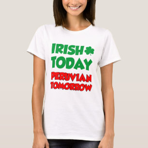 Camiseta Do irlandês Peruvian hoje amanhã