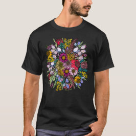 Camiseta do Jardim de Flores Silvestres de Verão A