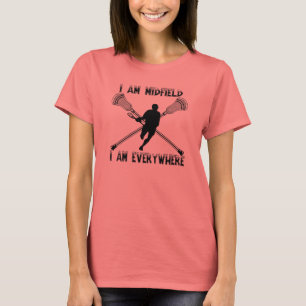 Camiseta Do Lacrosse do Midfield t-shirt em toda parte
