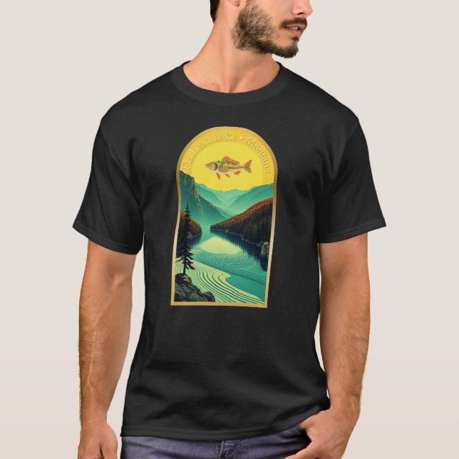 Camiseta do lago de Flathead Montana (Frente)