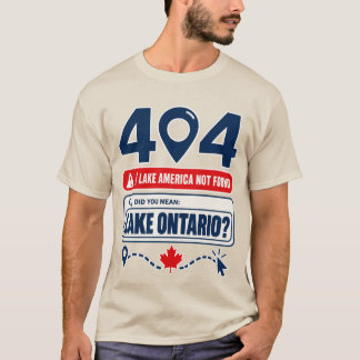 Camiseta do Lago Ontário, Lago América Não Encontr