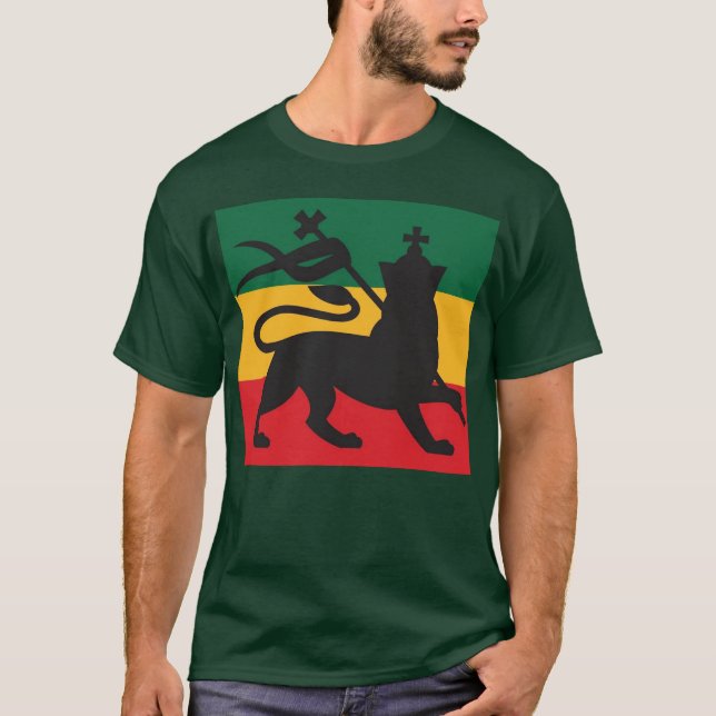 Camiseta do Leão de Judá Rastafari (Frente)