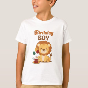 Camiseta do Leão do Menino de Aniversário - Leão F