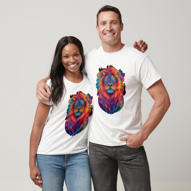 Camiseta do leão majestoso (Unissex)