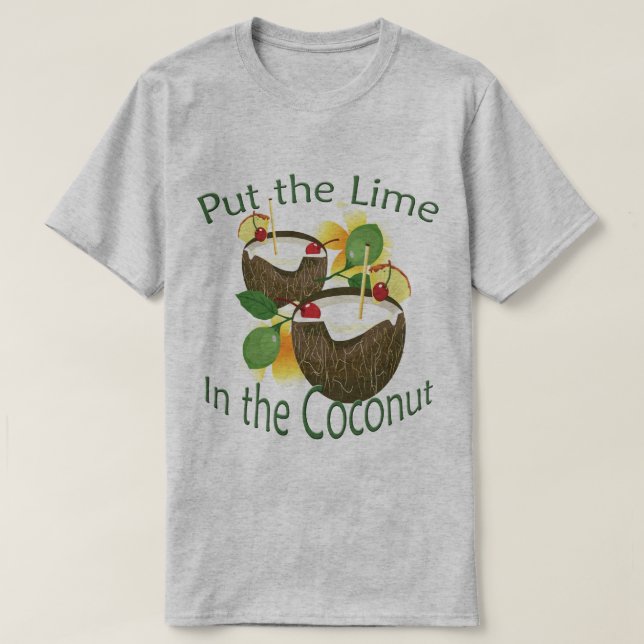 Camiseta do Limão de Luau Coconut Drink (Frente do Design)