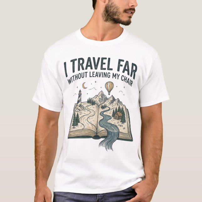 Camiseta do Livro Eu Viajo Longe Sem Deixar Minha  (Frente)