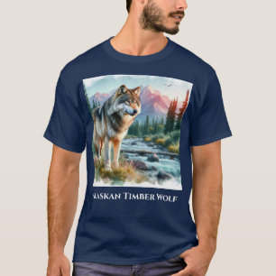 Camiseta do Lobo Timber do Alasca Natureza Vida Se