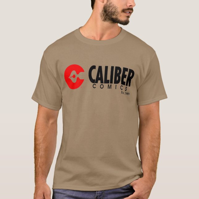 Camiseta do logotipo do Caliber História em quadri (Frente)