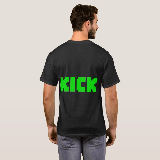 Camiseta do logotipo KICK preto (Parte Traseira Completa)