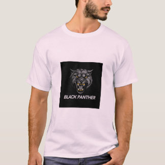 Camiseta do logotipo preto da pantera