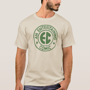 Camiseta do logotipo verde História em quadrinhos