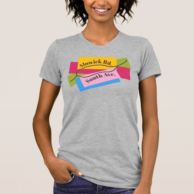 Camiseta do loop da South Ave, Alnwick Rd. (Frente)