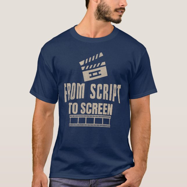 Camiseta Do Lover de Câmera de Criação de Filme de Script p (Frente)